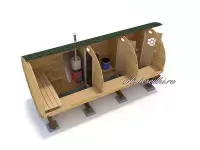 Баня бочка "Пятерочка +" Длина 5,5 м