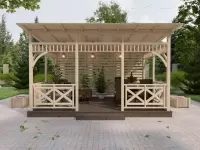 Беседка "Маранта L" 3х4,5 открытого типа по акции «Все включено» №1