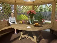 Беседка восьмигранная Ореховая осень №5