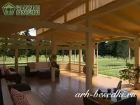 Деревянная веранда "Veranda Lounge" 6х9м