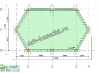 Беседка рубленная из бревна