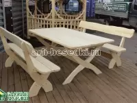 Мебель садовая, комплект деревянной мебели