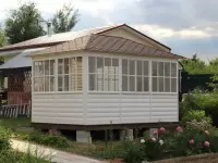 Павильон застекленный \"Белый\"