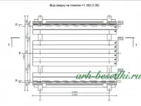 Беседка-навес со столом и лавками 3х3