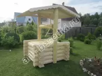 Колодец рубленый вокруг кольца