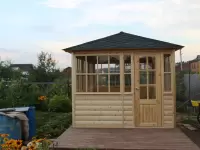 Беседка-павильон застекленный большой