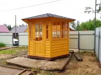 Беседка застекленная, цвет \"Сосна\"