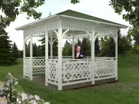 Беседка для дачи Мечта 3х3 с открытой стеной