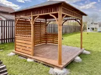 Открытая беседка Комфорт 3х3 орех №3