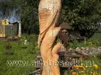 Деревянная скульптура "Сова"