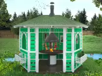 Беседка с местом под барбекю