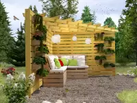 Угловая пергола из дерева №3