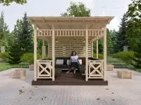 Беседка "Маранта L" 3х3 открытого типа по акции «Все включено» №3