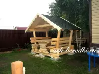 Беседка-навес со столом и лавками 2х3