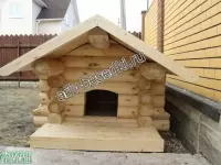 Рубленая будка для собаки