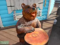 Скульптура "Медведь с подносом"