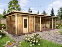 Беседка-веранда Флора 4,3х9,3м №1