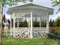 Ажурная беседка "Флоренция XL-1" восьмигранная для парка