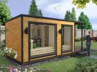 Баня каркасная 5х2,5 с навесом фото 2
