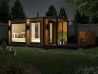 Баня каркасная 5х2,5 с навесом фото 5