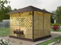 Беседка квадратная Адель 3х3 №3