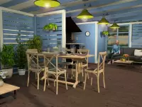 Большая веранда размером 4,5х9 м, с местом под гриль барбекю №6