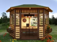Беседка из дерева \"Оазис-2\"