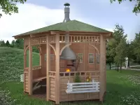 Беседка местом под мангал "Майская" фото