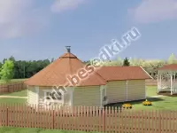 Гриль домик Premium «Гранд 4» Комбинированный 24 м2.