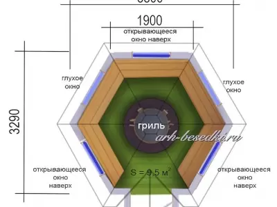 Гриль домик Premium "Scandinav"  9,5 м 2