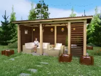 Беседка-веранда Лаура 5х2м №1