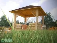 Сруб квадратной беседки