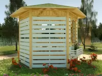 Летняя беседка Аркона 2 вид сзади