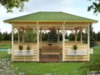 Беседка для дачи "Династия" 3х4 фасад А