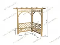 Пергола садовая угловая