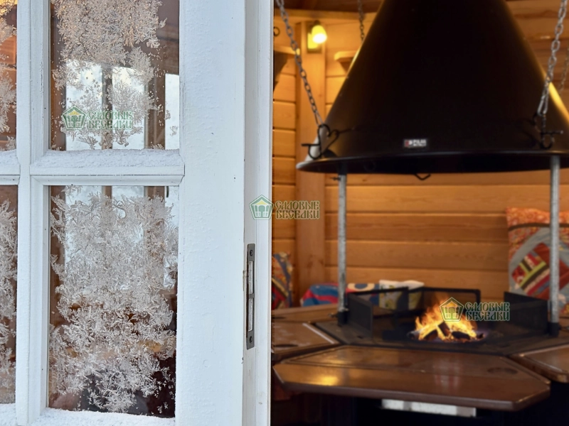 Гриль беседка из дерева Лайм 9,5м2 №12