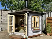 Гриль-беседка Vilkas grey 9,5 м 2 выставочный образец в Москве Под ключ №4