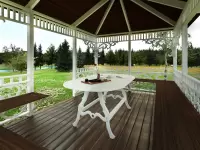 Ажурная деревянная беседка "Парижская" интерьер 2