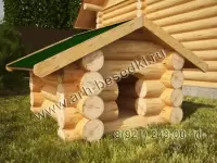 Будка для собаки из бревна
