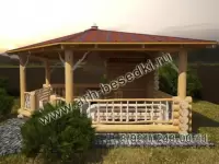 Беседка бревенчатая из массива сосны