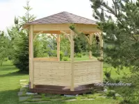 Беседка "Плетенка" шестигранная Архангельская