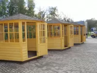 Беседка застекленная, цвет \"Сосна\"