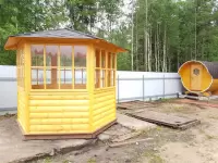 Беседка застекленная, цвет \"Сосна\"