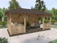 Веранда деревянна Ранчо 3х6 №6