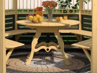 Стол круглый для беседки 