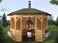 Беседка с местом под гриль "Золотая осень"