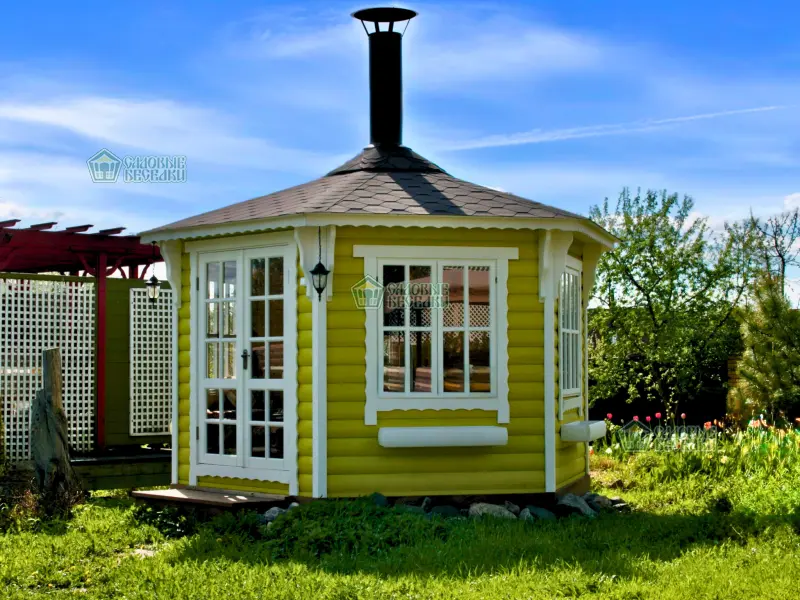 Гриль беседка из дерева Лайм 9,5м2 №7