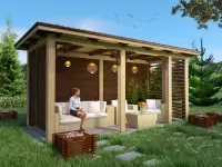 Беседка-веранда Лаура 5х2м №3