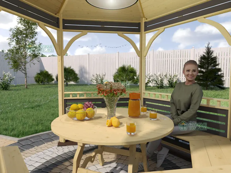 Беседка для дачи Летняя фото 6