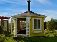 Гриль беседка из дерева Лайм 9,5м2 №6